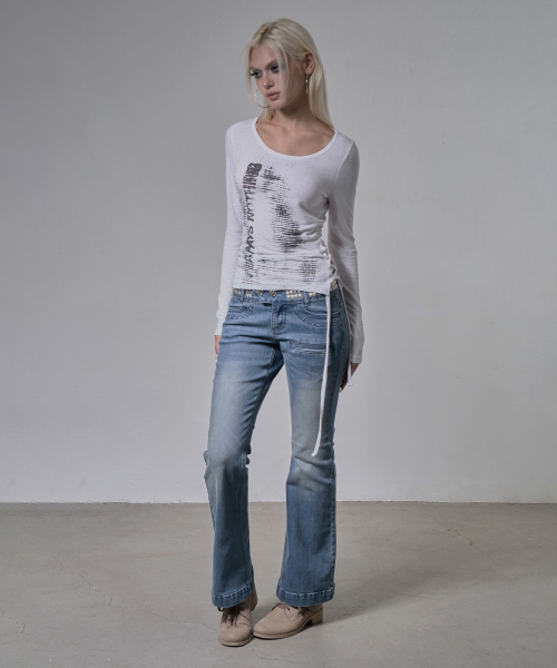 SIDE CORSET LONG SLEEVE (WHITE) F26ZB523