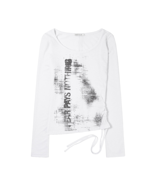 SIDE CORSET LONG SLEEVE (WHITE) F26ZB523