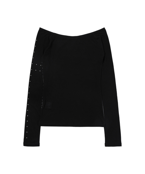 WEB STUD OFF-SHOULDER (BLACK) F26ZB525