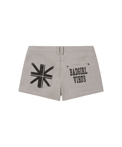 BAD GIRL MICRO SHORTS (BEIGE) F26ZD469