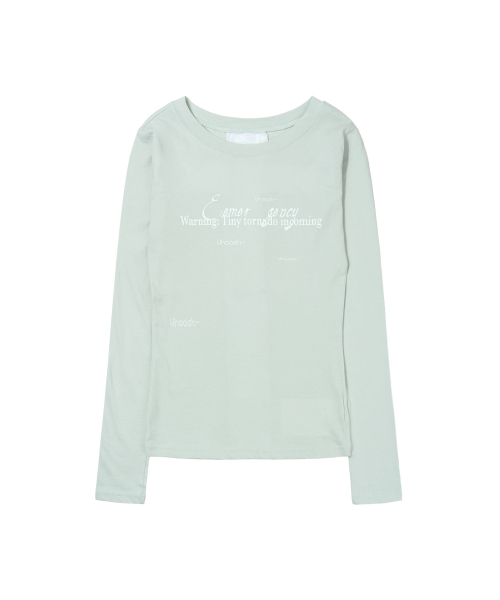 BACK CROSS LONG SLEEVE (MINT) F26ZB027