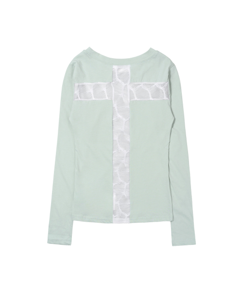 BACK CROSS LONG SLEEVE (MINT) F26ZB027