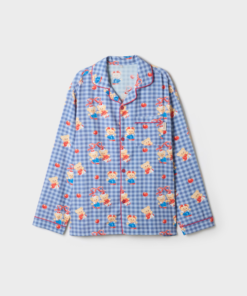BUTTER BEAR Long-Sleeve Pajamas (Navy)_SPPPG49U15