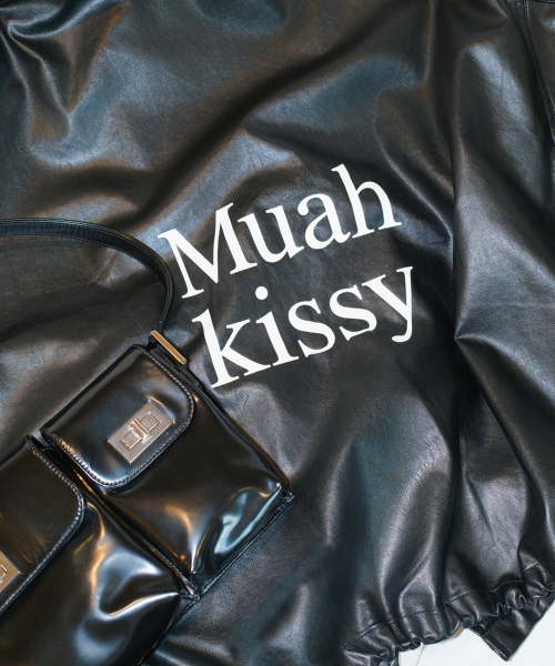 OVERFIT LEATHER FIELD JACKET [BLACK]