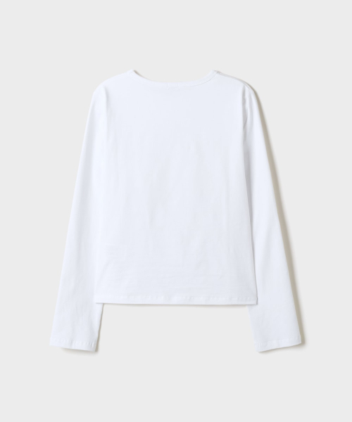 BUTTER BEAR Cotton Stretch Round-Neck Long-Sleeve Tee (White)_SPLAG49U06
