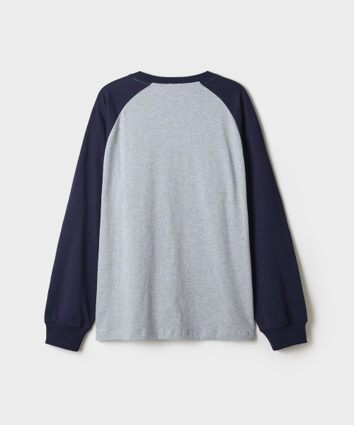BUTTERBEAR Raglan Long-Sleeve Tee (Navy)_SPLAG49U07