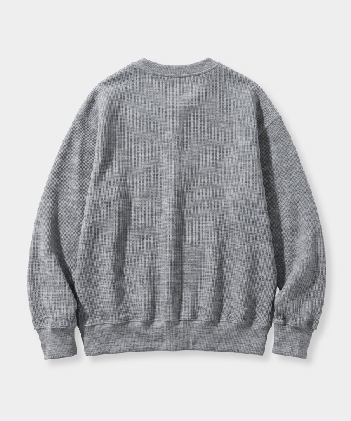 REGULAR WAFFLE HENLEY NECK T-SHIRT_4 COLOR