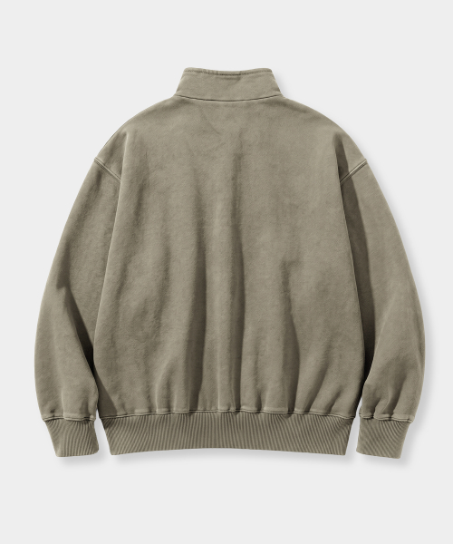MOCK NECK QUARTER ZIP-UP SWEATSHIRT_3 COLOR