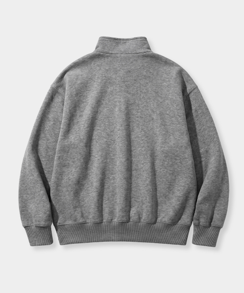 MOCK NECK QUARTER ZIP-UP SWEATSHIRT_3 COLOR
