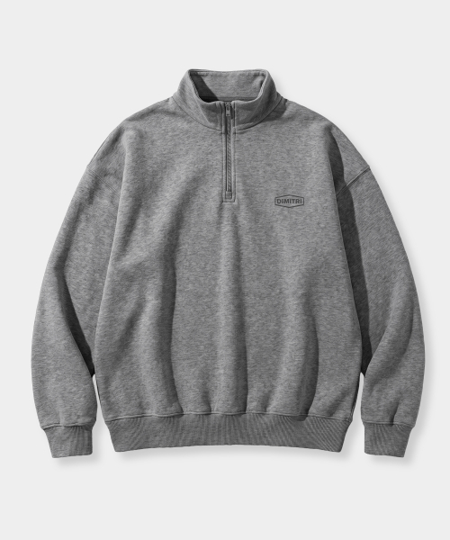 MOCK NECK QUARTER ZIP-UP SWEATSHIRT_3 COLOR