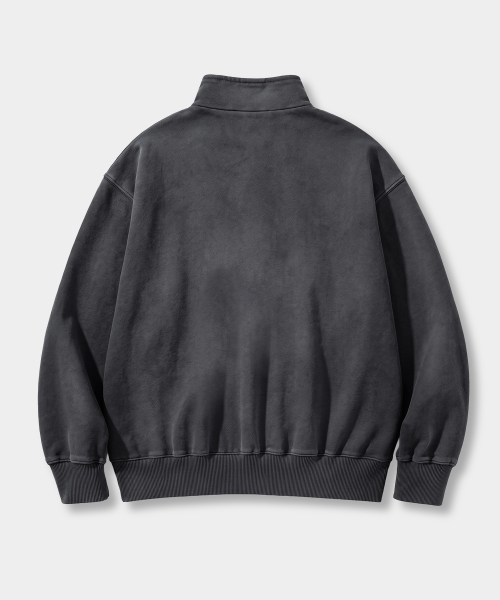 MOCK NECK QUARTER ZIP-UP SWEATSHIRT_3 COLOR