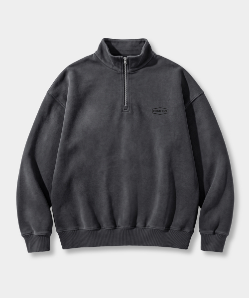 MOCK NECK QUARTER ZIP-UP SWEATSHIRT_3 COLOR