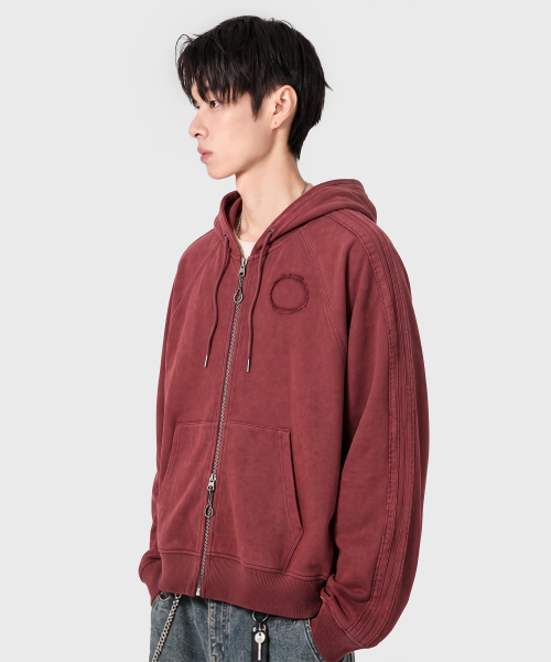 VLAD 2WAY PIGMENT TRACK HOODED ZIP-UP_3 COLOR