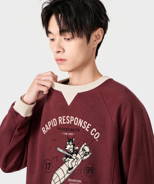 VLAD VINTAGE PEACEMAKER RINGER SWEATSHIRT_4 COLOR
