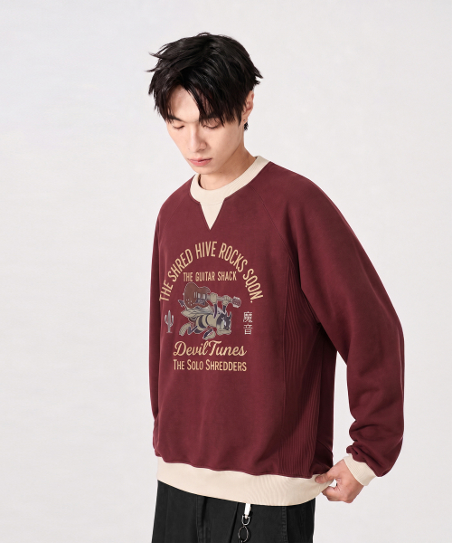 VLAD VINTAGE ARCH RINGER SWEATSHIRT_4 COLOR