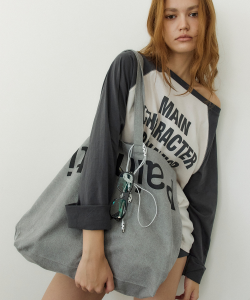 Painetic Cotton Shoulder Bag (GREY)