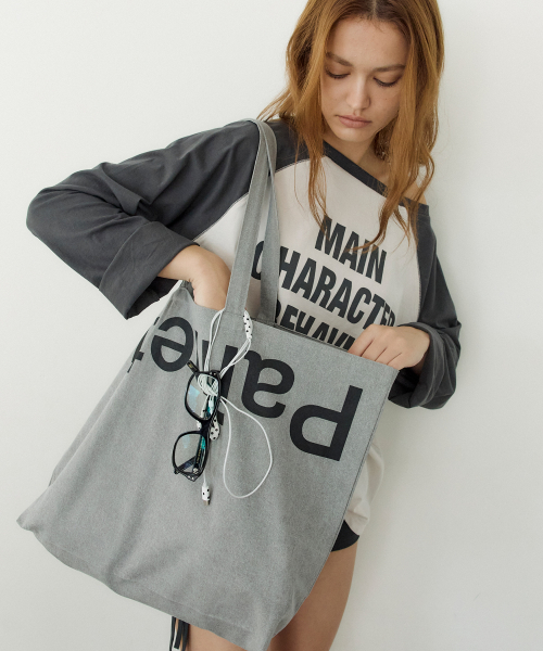 Painetic Cotton Shoulder Bag (GREY)