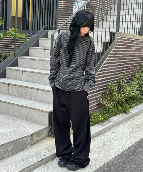 ET BONE FINGER 스웨트 팬츠[블랙]
