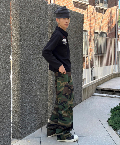 베이직 카모플라쥬 워크 팬츠[그린]