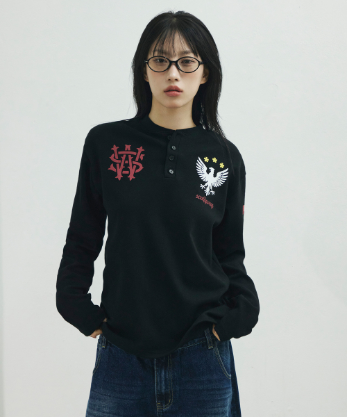 팔콘 헨리넥 롱 슬리브[블랙]