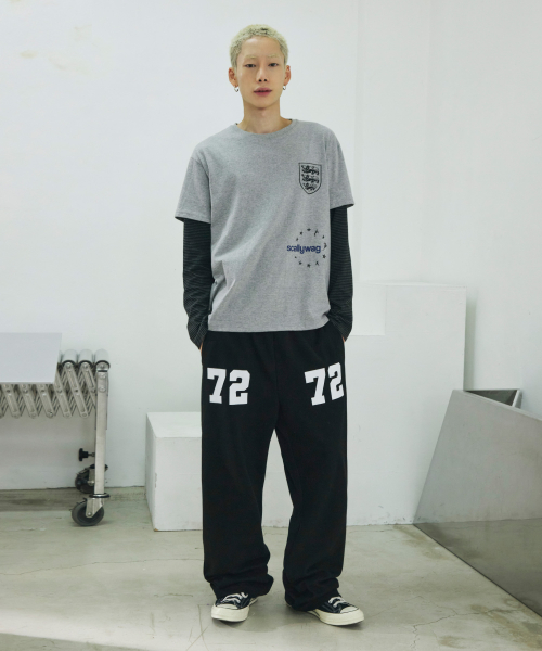 스트라이프 레이어드 롱 슬리브[그레이]