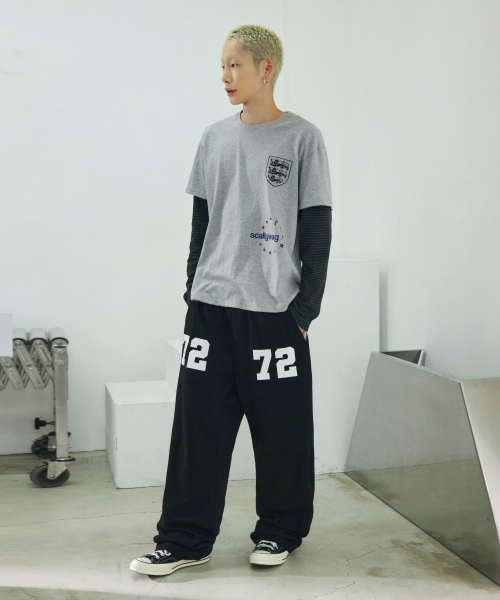 스트라이프 레이어드 롱 슬리브[그레이]