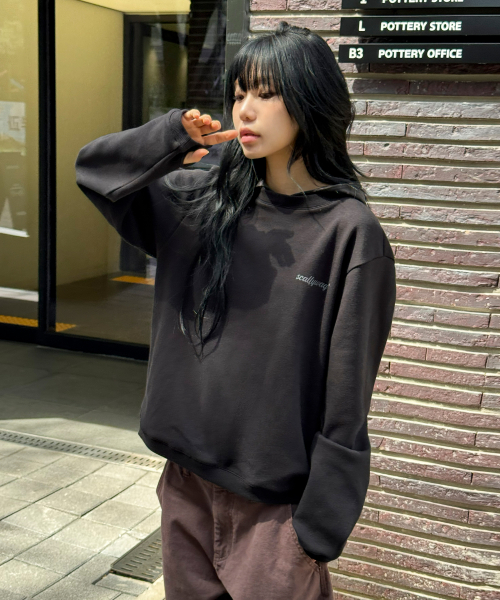 후드 레이어드 롱 슬리브[블랙]
