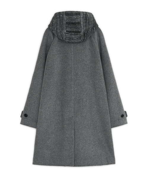 Attachable hooded single coat (Gray)