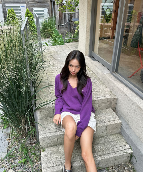 Wool Blend V-Neck Knit J1KT720C