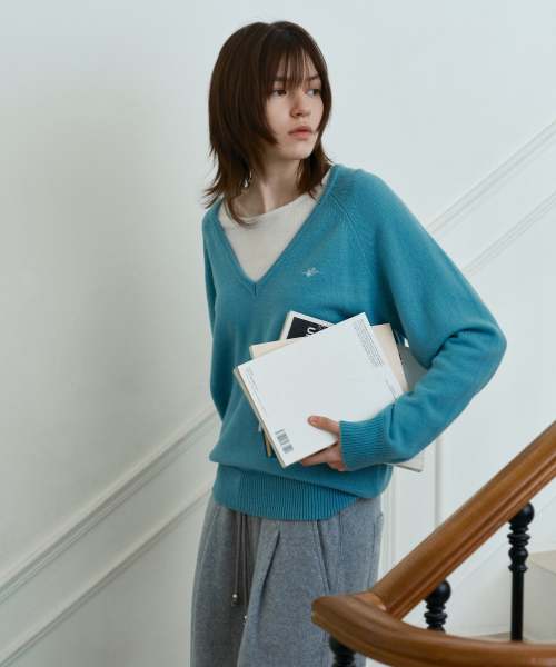 Wool Blend V-Neck Knit J1KT720C