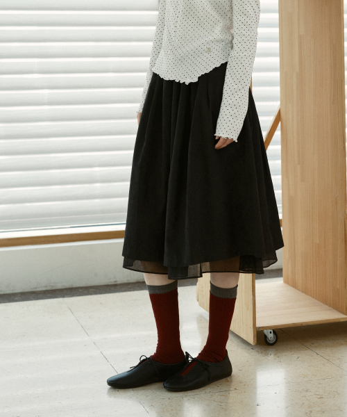 시어레이어드플레어밴딩스커트 J1SK621B