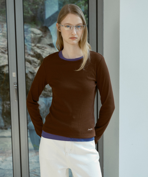 Ribbed Long-Sleeve T-Shirt J1TS020O