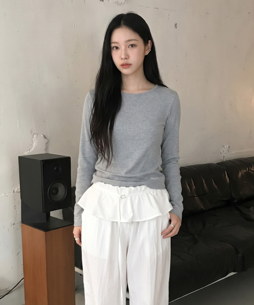 Ribbed Long-Sleeve T-Shirt J1TS020O
