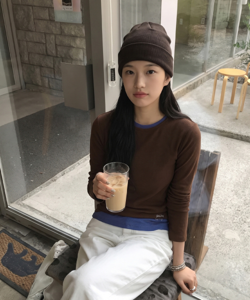 Ribbed Long-Sleeve T-Shirt J1TS020O