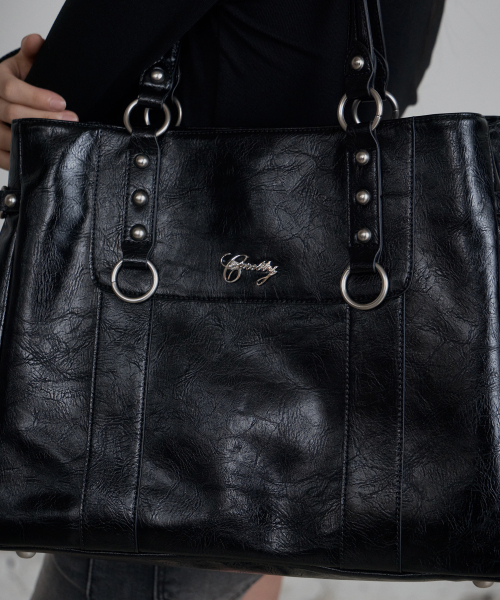 C BIG VINTAGE SHOPPER BAG_BLACK