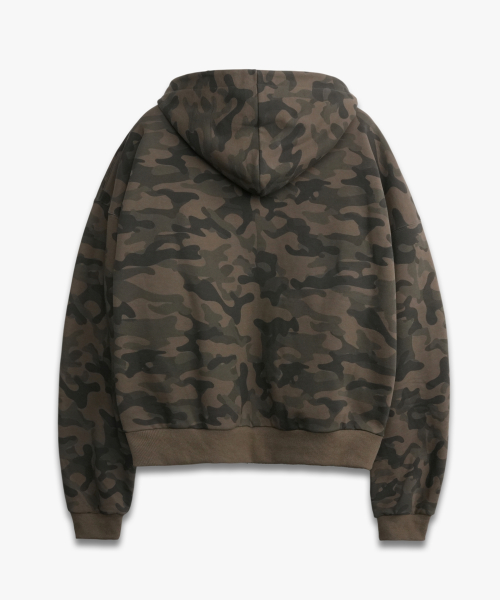 Leather Point Hooded Zip-Up CAMO