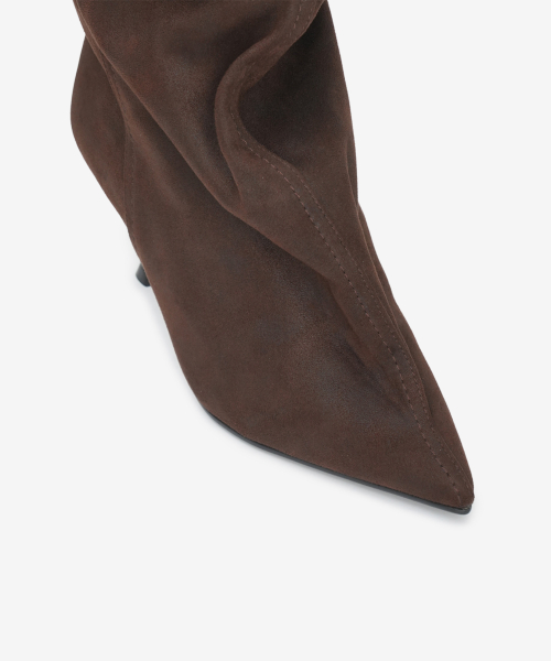 305 buckle slouchy boots  / brown