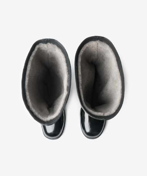 308 raw fur strap boots
