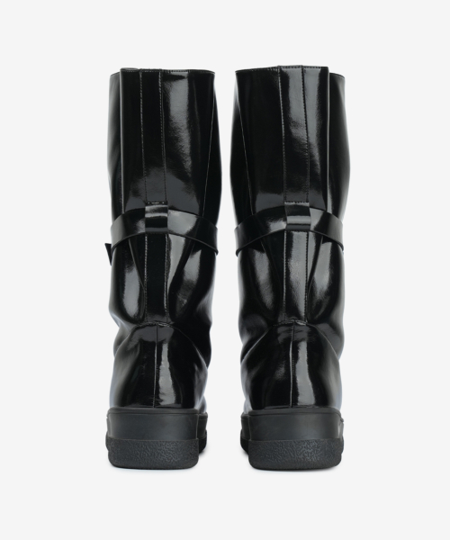 308 raw fur strap boots