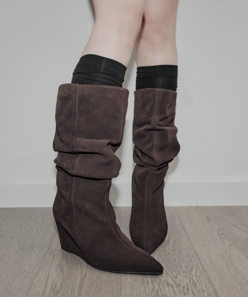 309 fade wedge boots / brown