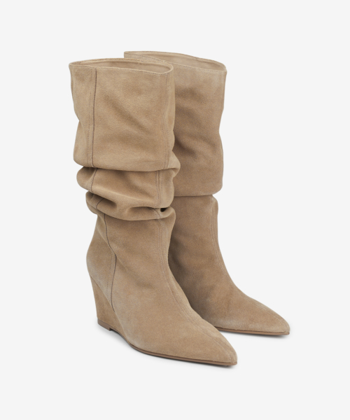 309 fade wedge boots / beige