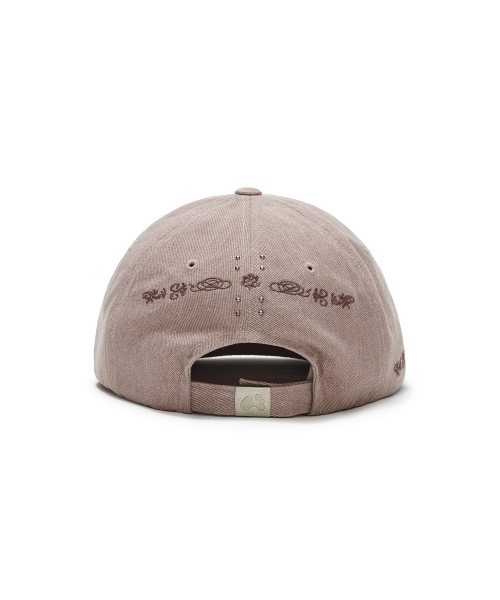 Washed ornaments ball cap (Pink)