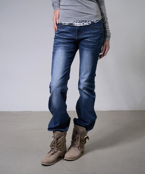 WASHED BOOTCUT PANTS (LIGHT BLUE) F26ZD473