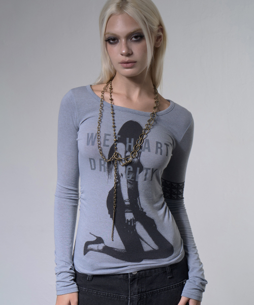 DRY CITY LONG SLEEVE (HEATHER BLUE) F26ZB529