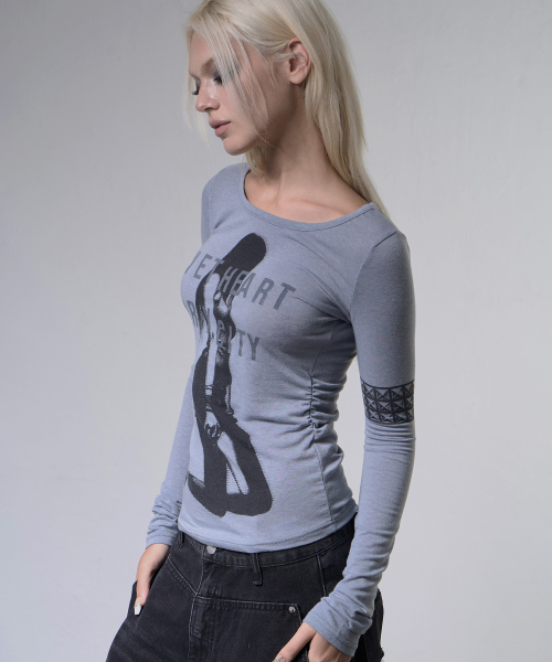DRY CITY LONG SLEEVE (HEATHER BLUE) F26ZB529