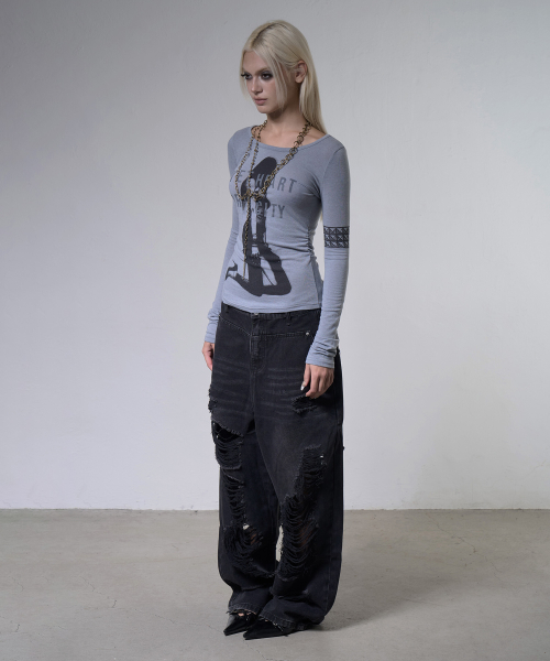 DRY CITY LONG SLEEVE (HEATHER BLUE) F26ZB529