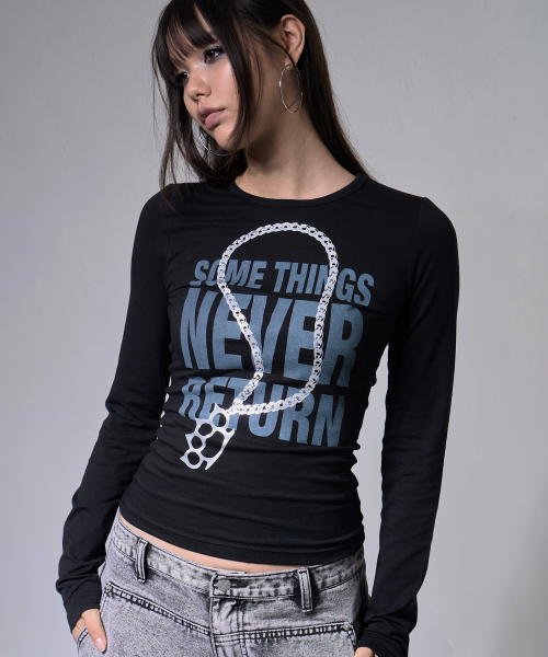 KNUCKLE CHAIN LONG SLEEVE (BLACK) F26ZB526