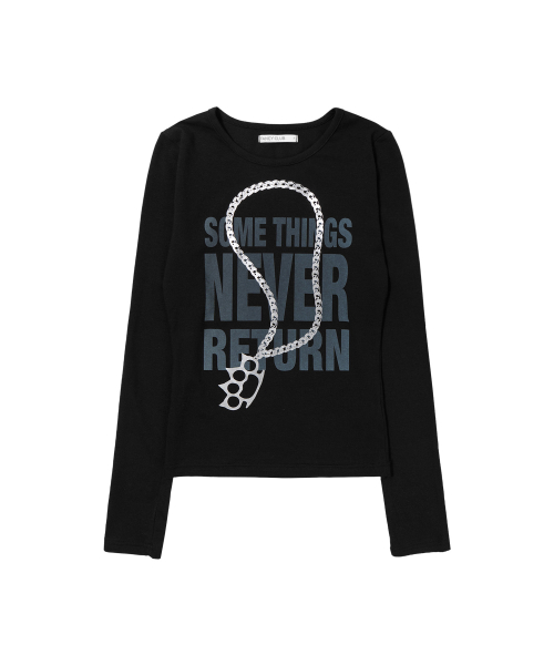KNUCKLE CHAIN LONG SLEEVE (BLACK) F26ZB526