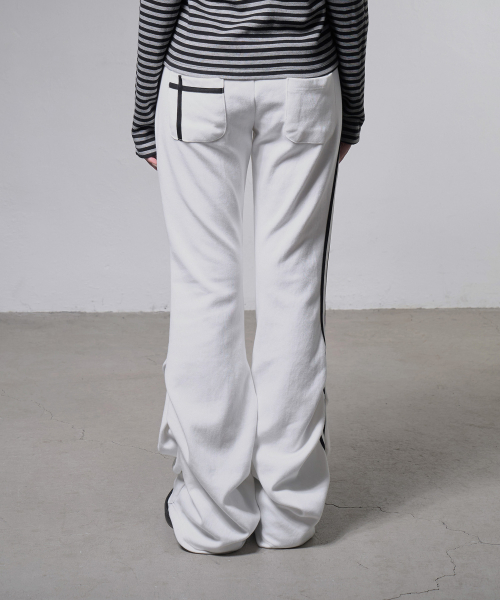 NARCISSISTIC PINTUCK SWEATPANTS (WHITE) F26ZD470