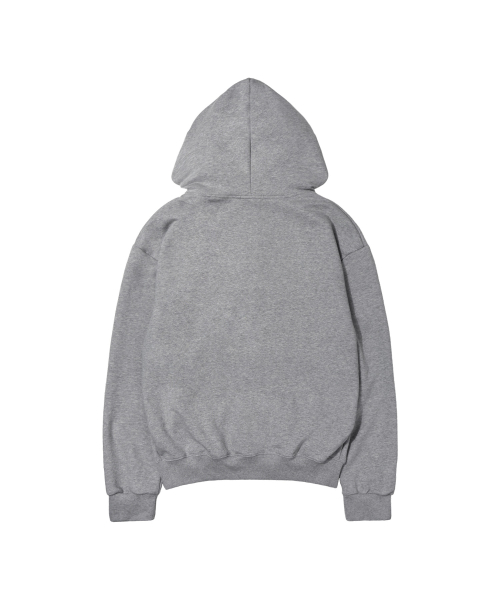 BADDIE HOODED ZIP-UP (MELANGE GRAY) F26ZA511